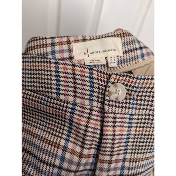 Anthropologie Malcolm plaid tapered trouser pant size  2 - Picture 8 of 12